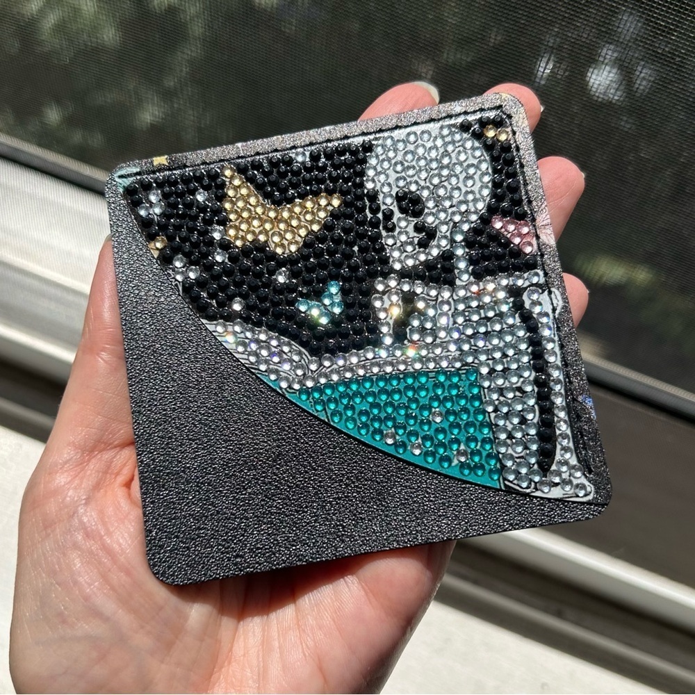 BOOKISH SKELETON 05 Diamond Art Corner Bookmark, Bling, Colorful, Handcrafted